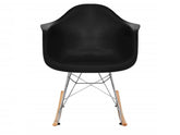 Eames Rocking Chair – Black RAR Replica Armchair with Wooden Rockers